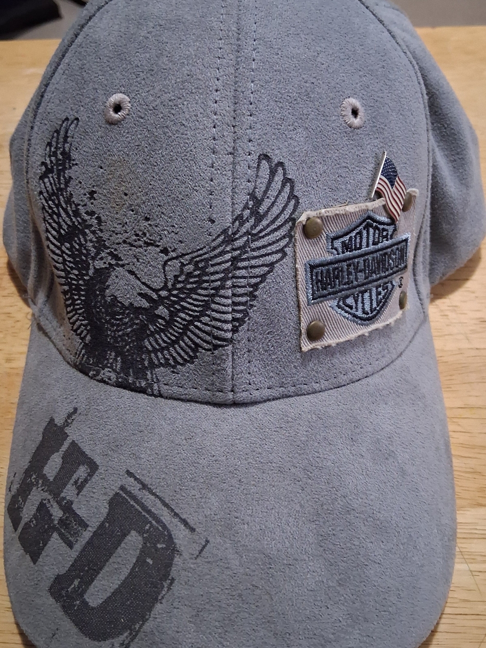 Harley-Davidson Men's Gray Eagle Logo Cap